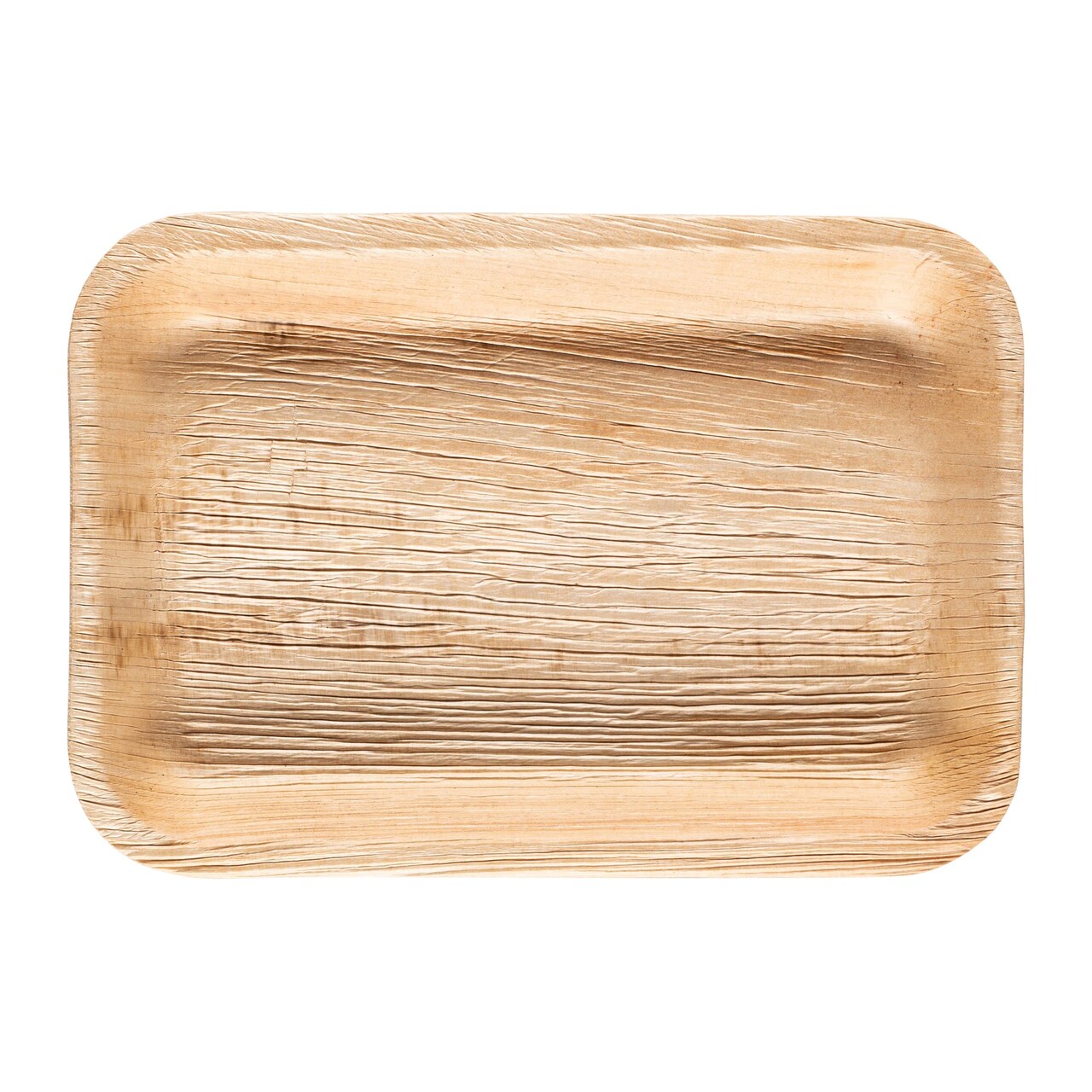 Rectangular Natural Palm Leaf Eco-Friendly Disposable Plates - 9" x 6" (100 Plates)